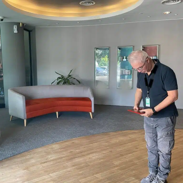 Famous Feng Shui Master KL 吉隆坡著名风水师 Dr Cheng during business feng shui service for office taking direction of the main entrance of the office building Ulu Kelang KL